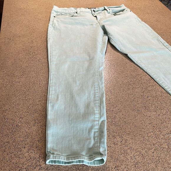 Lucky Brand Zoe Straight Crop Jeans in Mint Green sz 10/30 - Picture 2 of 16